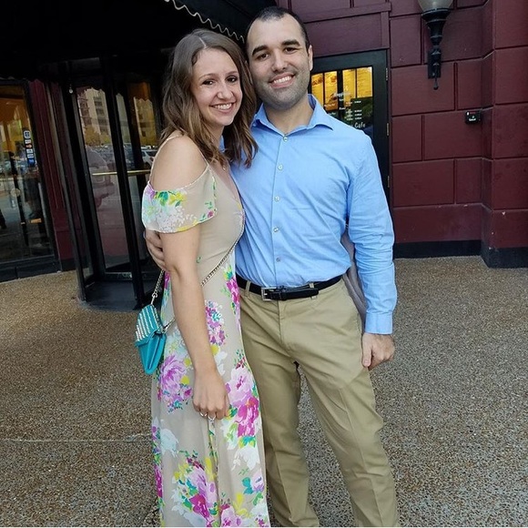 Nasty Gal XS Tan Floral Maxi Dress - Picture 5 of 6